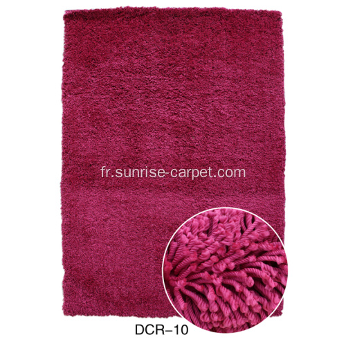 Tapis Shaggy Polyester Doux Couleur Plaine